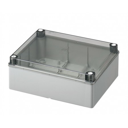 Smooth sided box IP56 transparent lid 240 x 190 x 90 mm