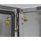 Roestvaststalen schakelkast afmeting 400 x 500 x 210 mm (b x h x d)