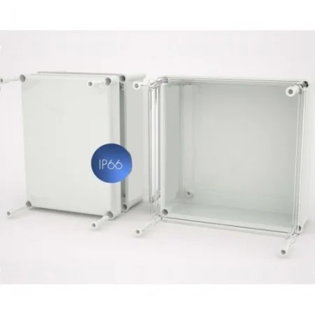 Kunststof kast met ondoorzichtig deksel 135 x 135 x 130 mm Kunststof kast met ondoorzichtig deksel 135 x 135 x 130 mm